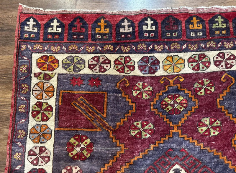 Turkish Kazak Rug 5x7, Geometric by Jewel Rugs