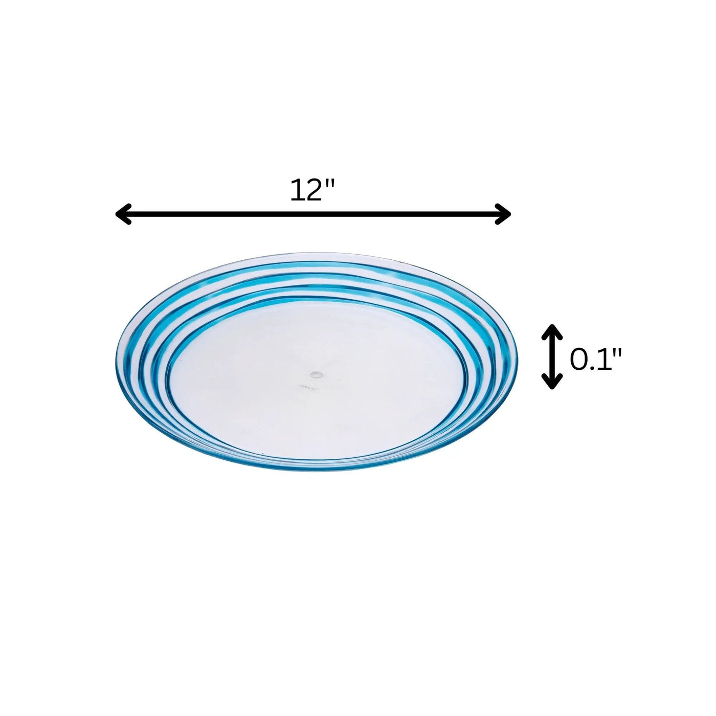 Designer Swirl Acrylic Dinner Plates (Set of 4) by HouseOfZazla