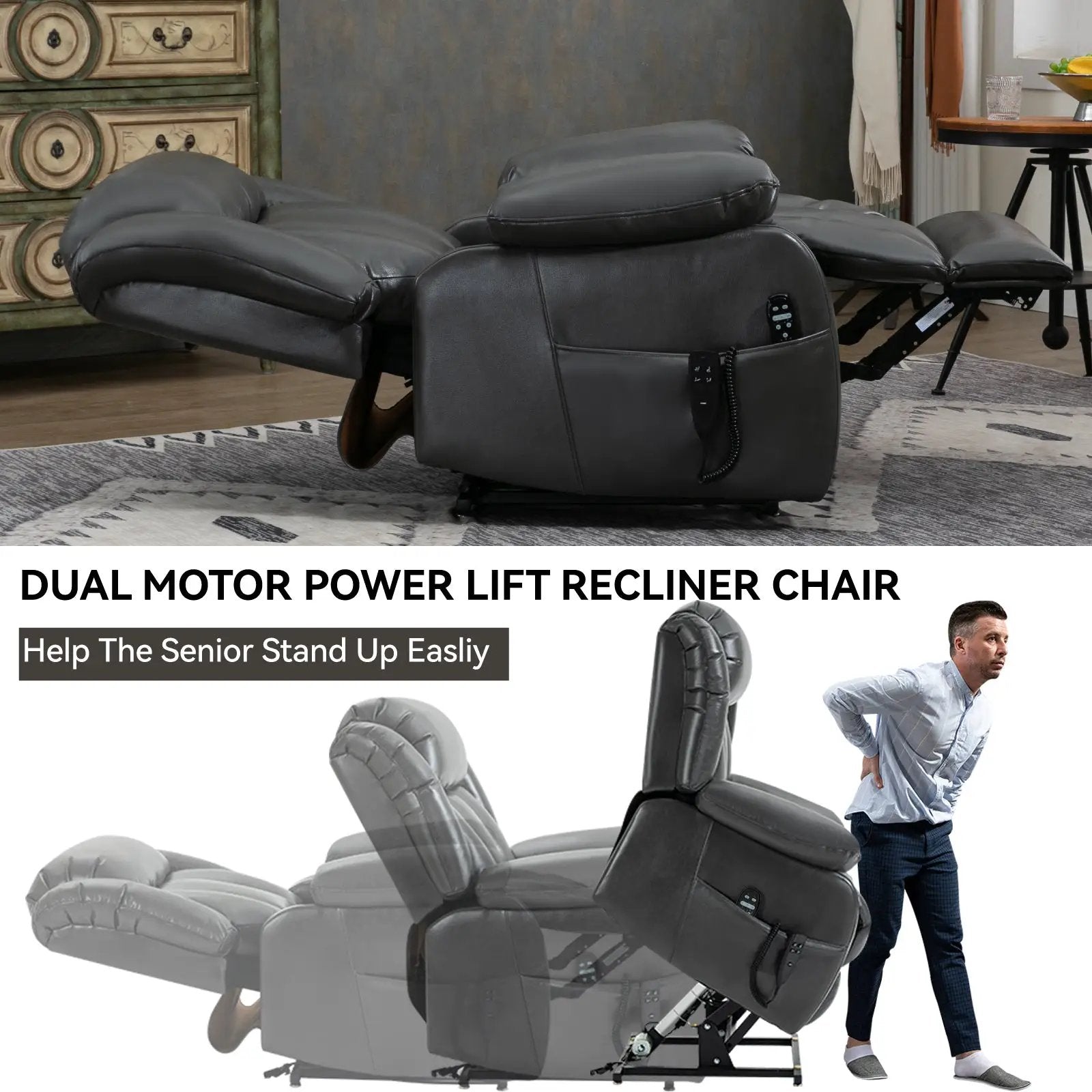 Dual Motor Electric Recliner Chair by HouseOfZazla