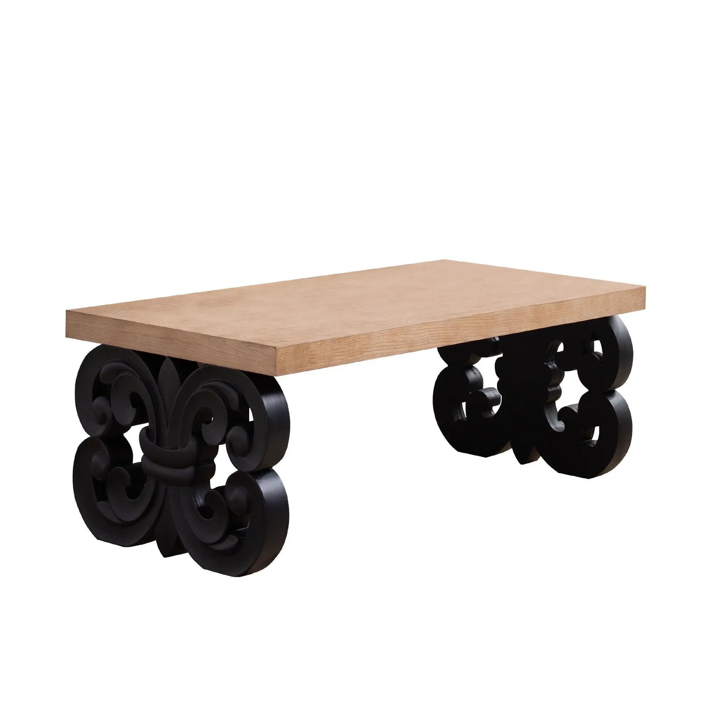 Ornate Scroll Base Coffee Table by HouseOfZazla