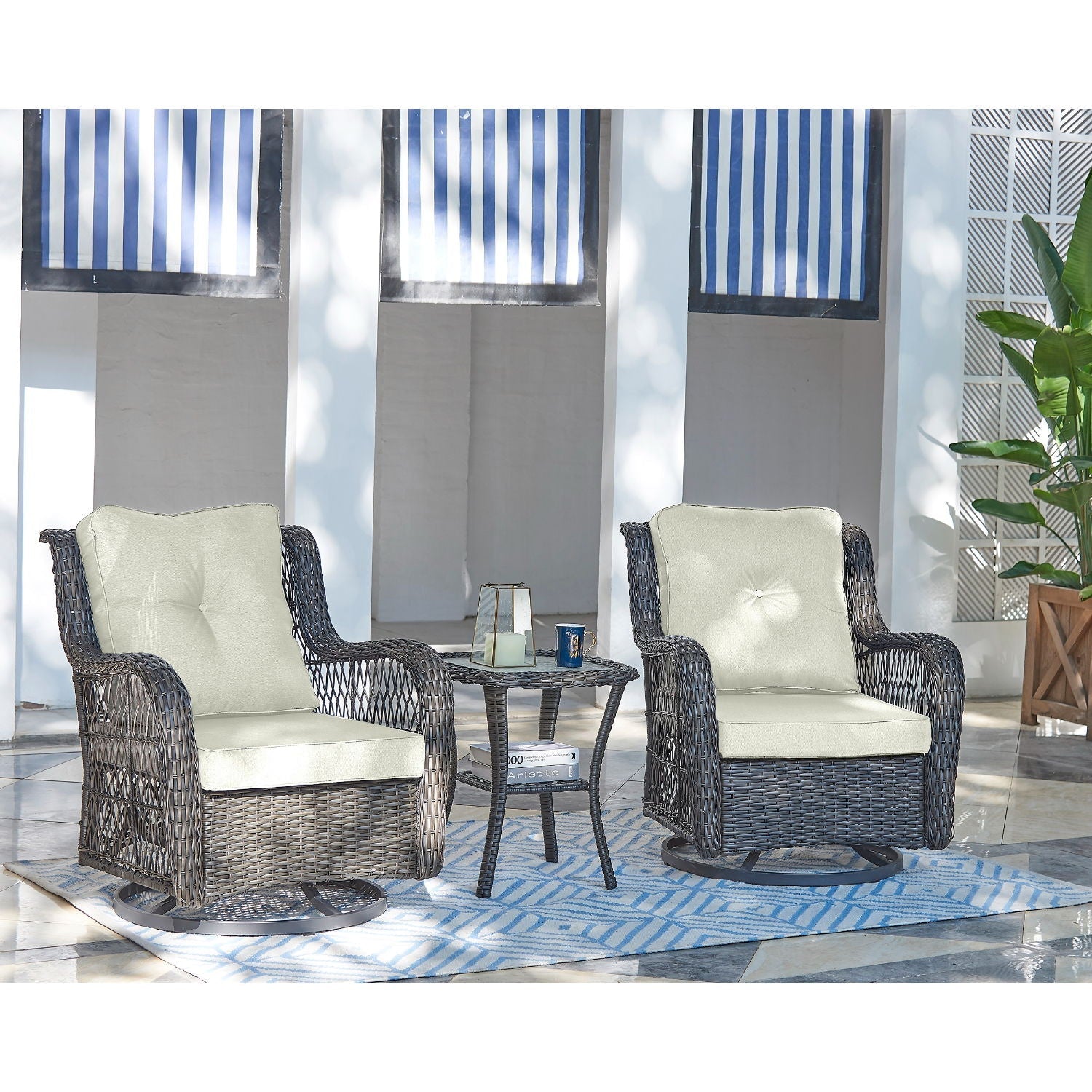 Fruttuo - 3 Piece Outdoor Patio Set by HouseOfZazla
