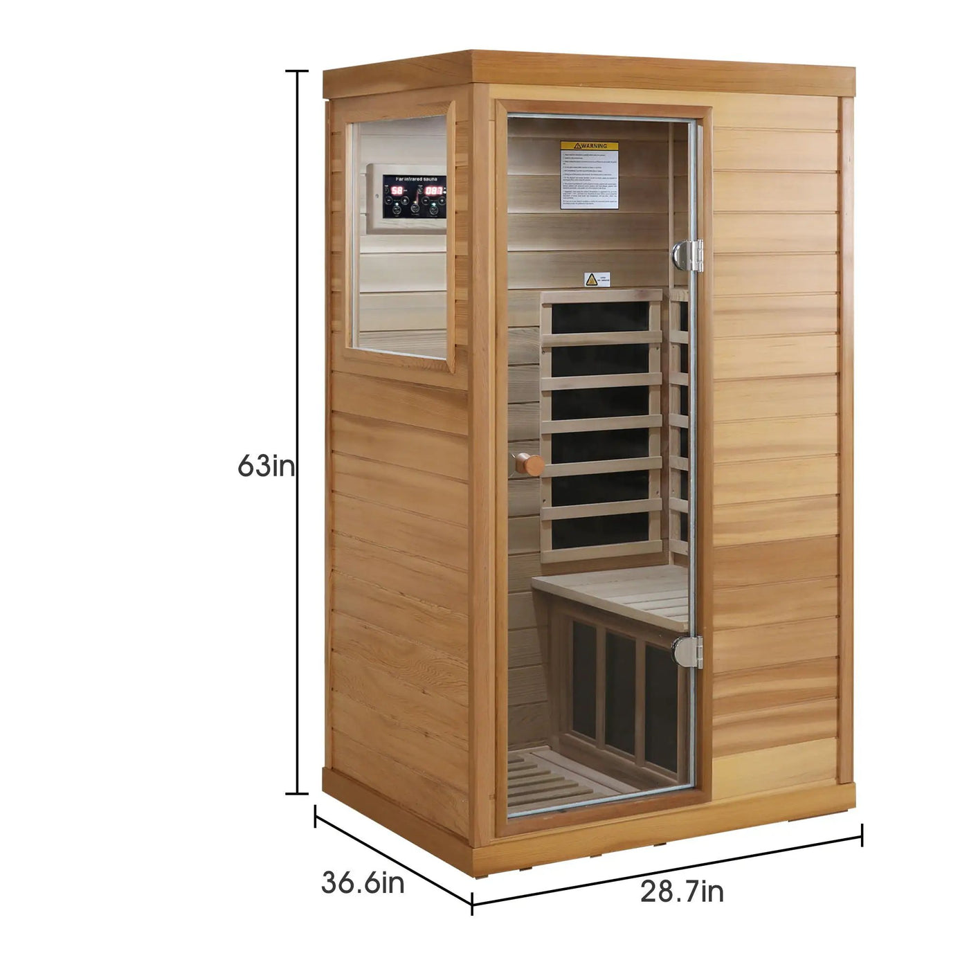 Hemlock Mini 1 Person Far Infrared Door Indoor Sauna Room by HouseOfZazla