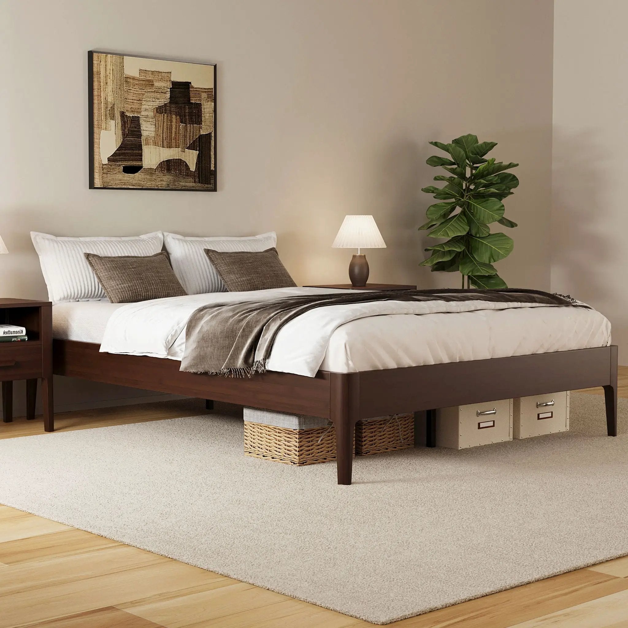 Modern Minimalist Style Platform Bed by HouseOfZazla