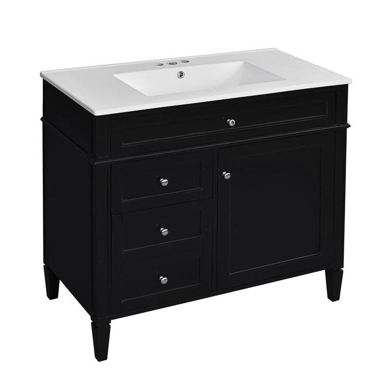 Bathroom Vanity With Top Sink, 2 Drawers And Tip Out Drawer by HouseOfZazla