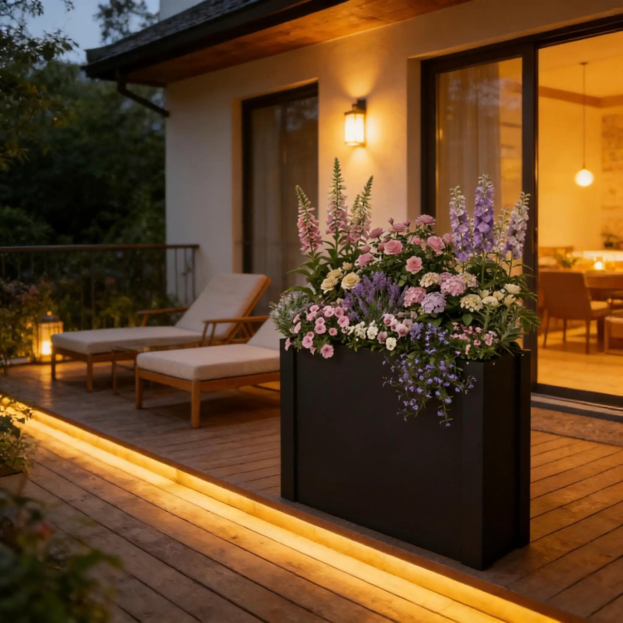 Patio Planter Box, Raised Garden Bed by HouseOfZazla