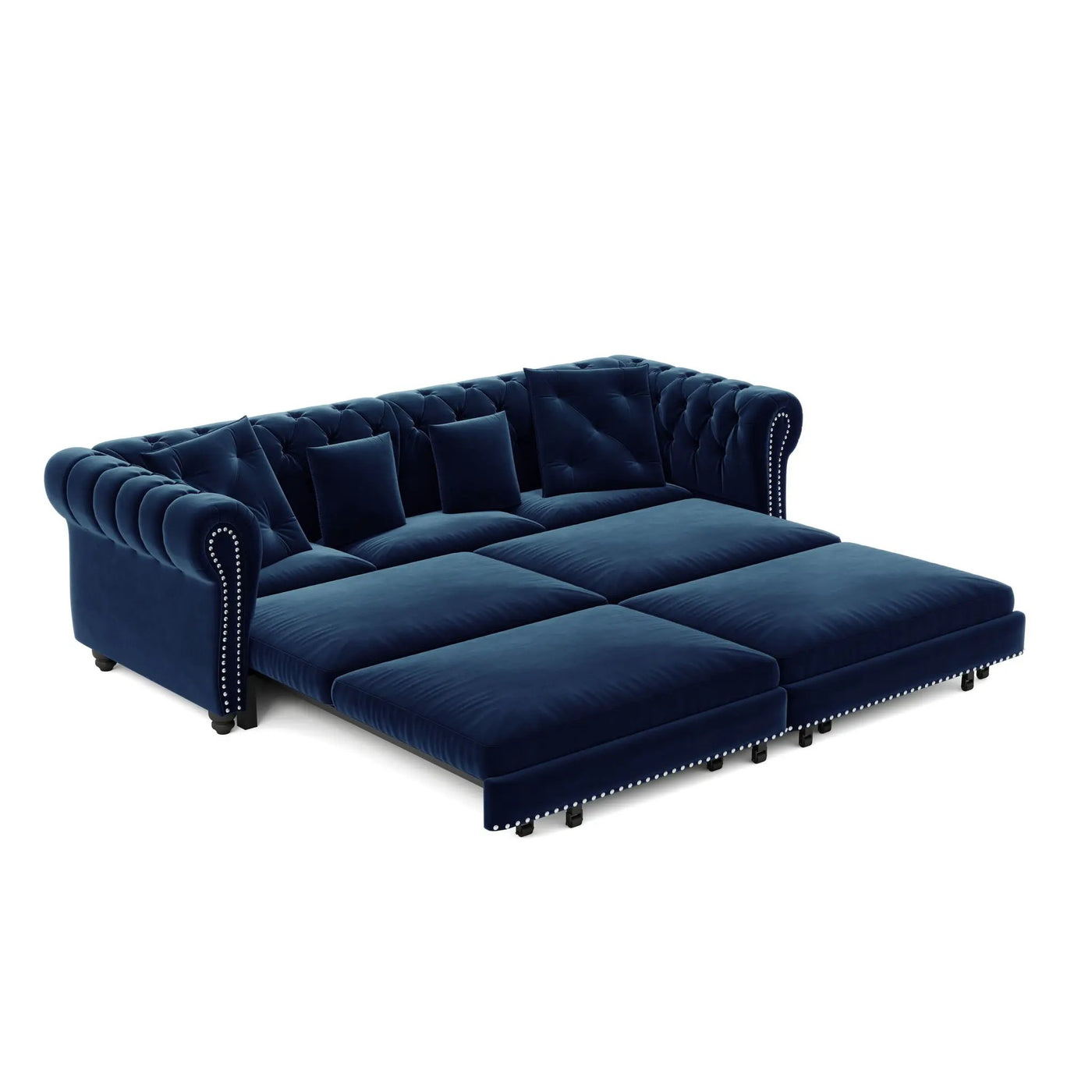 3 In 1 Convertible Sleeper Sofa Bed With Movable Ottoman by HouseOfZazla