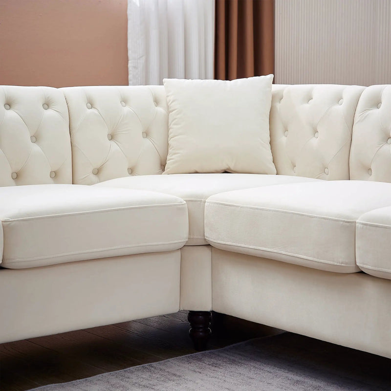 Streamline Modern L-Shaped Corner Sofa by HouseOfZazla