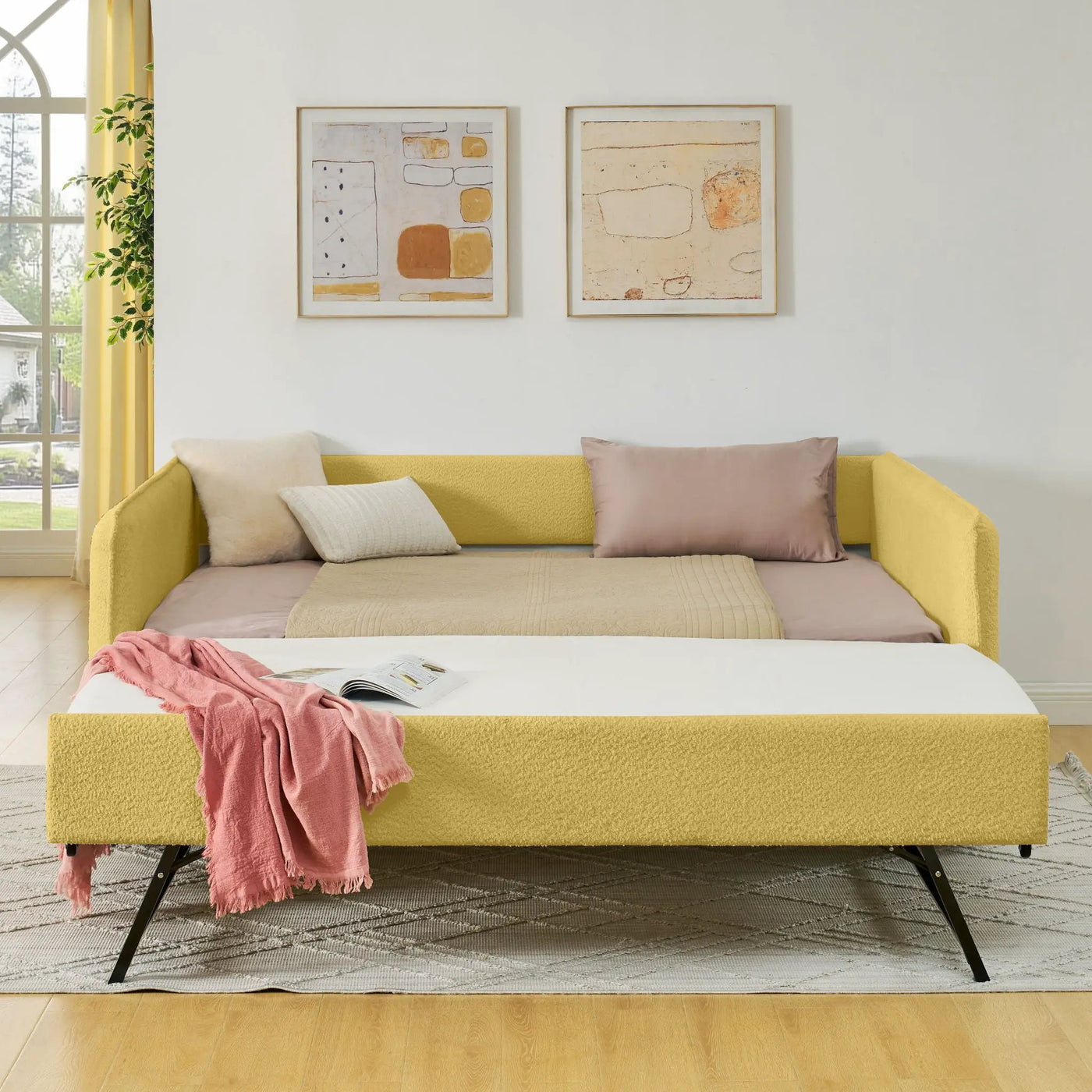 Upholstered Daybed With Pop Up Trundle by Unique Piece Furniture