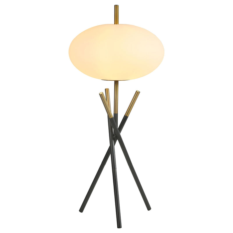 Clarendon - Orb Shade Tripod Table Lamp Desk & Bedside Lamp - Black by HouseOfZazla