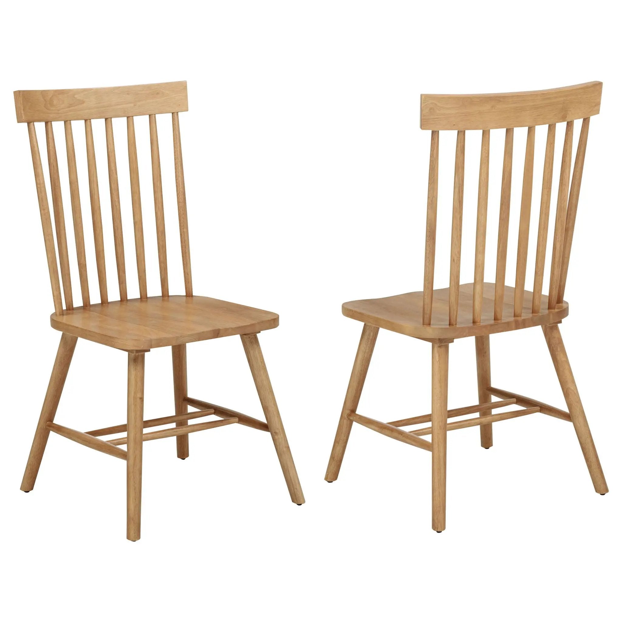 Andrews Windsor Spindle Back Dining Side Chair Light Ash (Set of 2) by Unique Piece Furniture