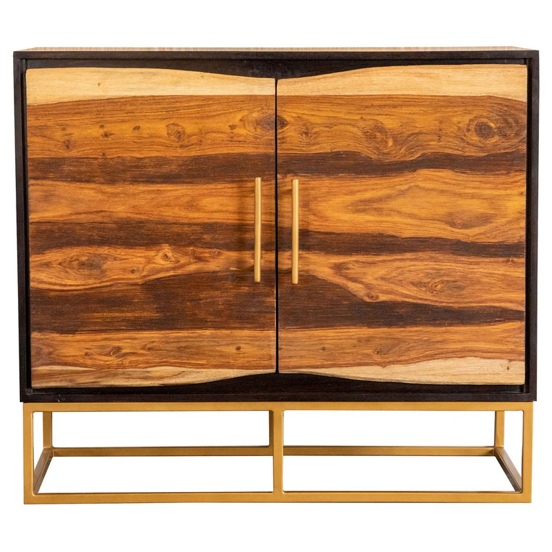 Zara 2-door 40-inch Wood Accent Storage Cabinet Black Walnut by Unique Piece Furniture