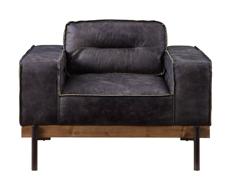 Silchester - Chair - Antique Ebony Top Grain Leather by Unique Piece Furniture