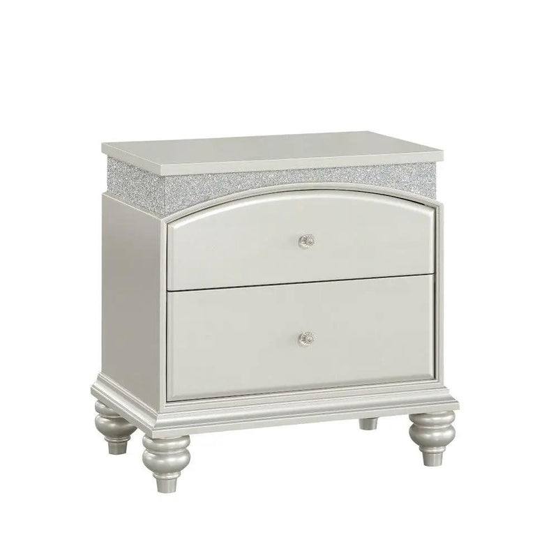 Maverick - Night Stand - Silver by Unique Piece Furniture