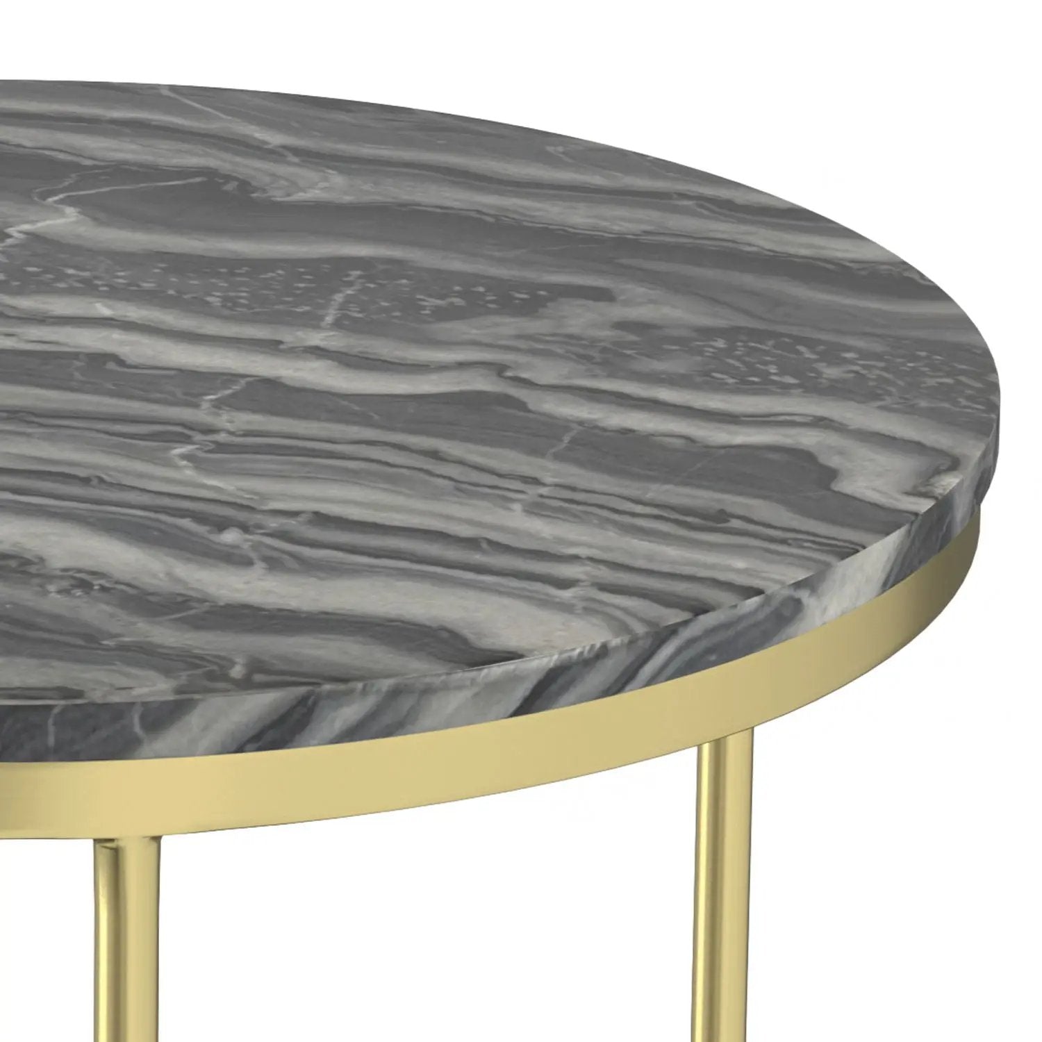 Ashley - 2 Piece Nesting Table - Gold by HouseOfZazla