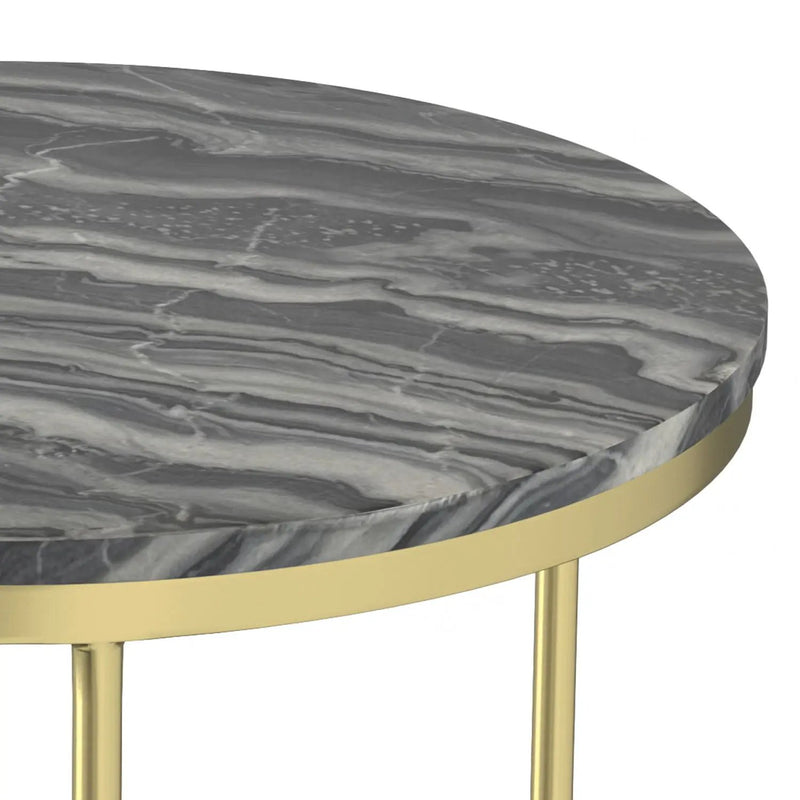 Ashley - 2 Piece Nesting Table - Gold by Unique Piece Furniture