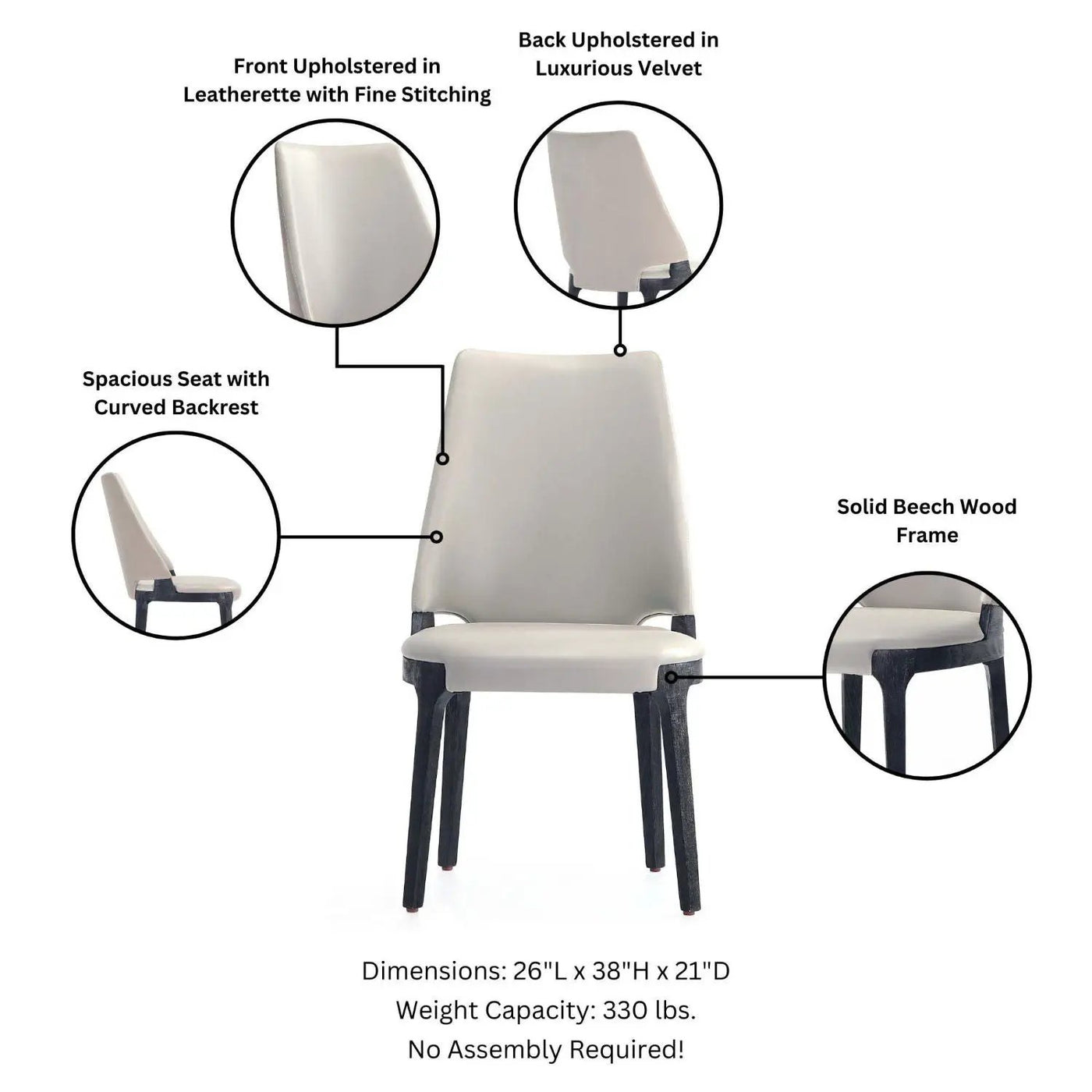 Kara - Dining Chair In (Set of 2) by HouseOfZazla