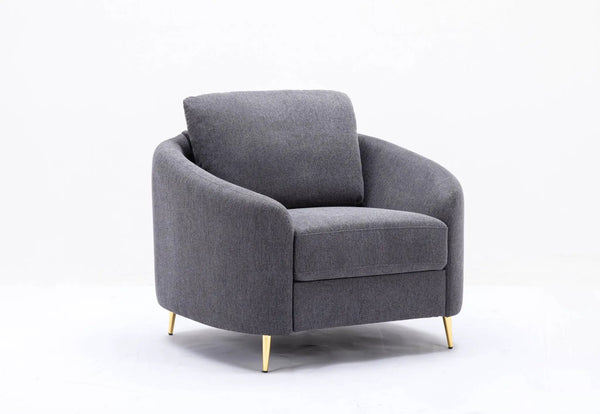 Yuina Linen Chair - Gray
