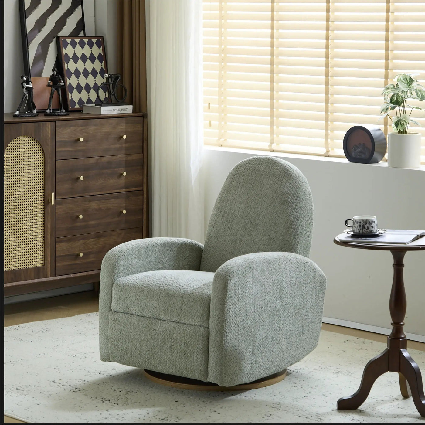 Contemporary 360 Swivel And Glider Recliner Chair by Unique Piece Furniture