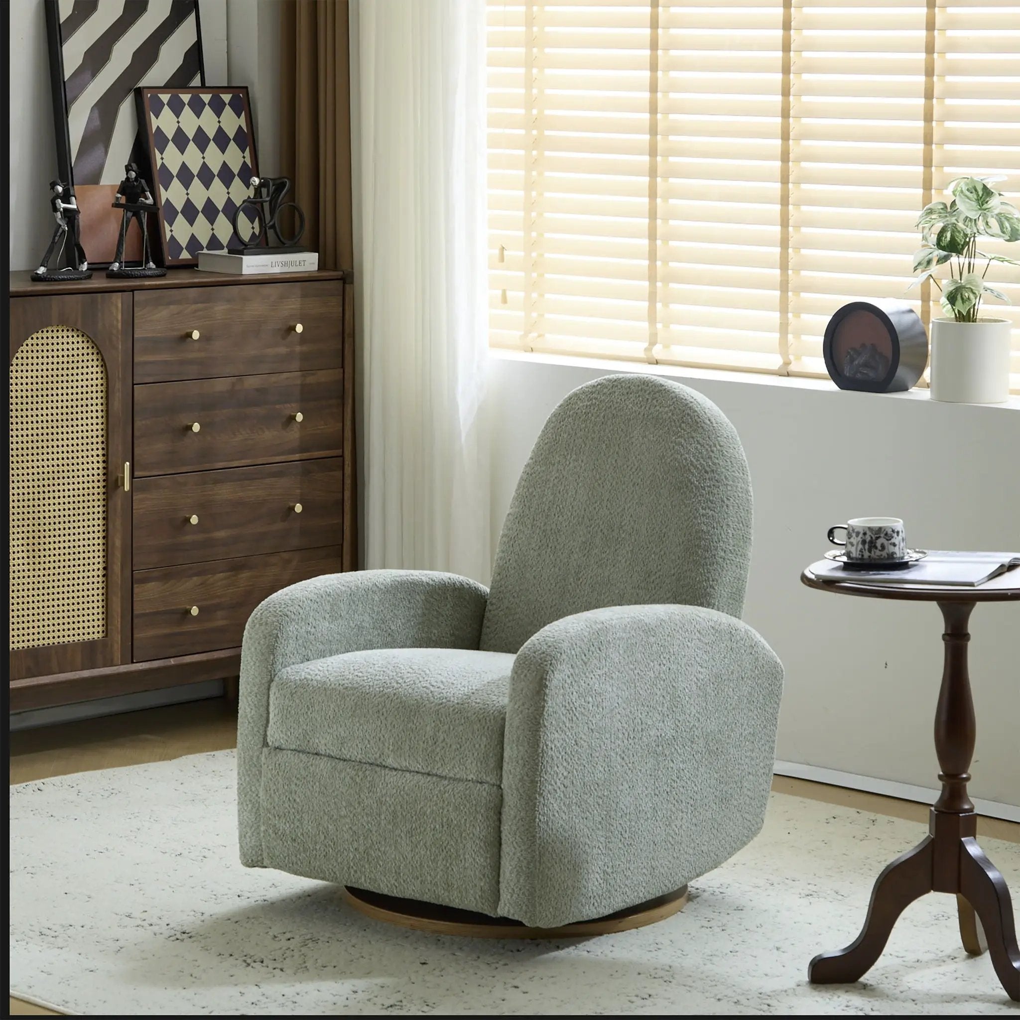 Contemporary 360 Swivel And Glider Recliner Chair by Unique Piece Furniture