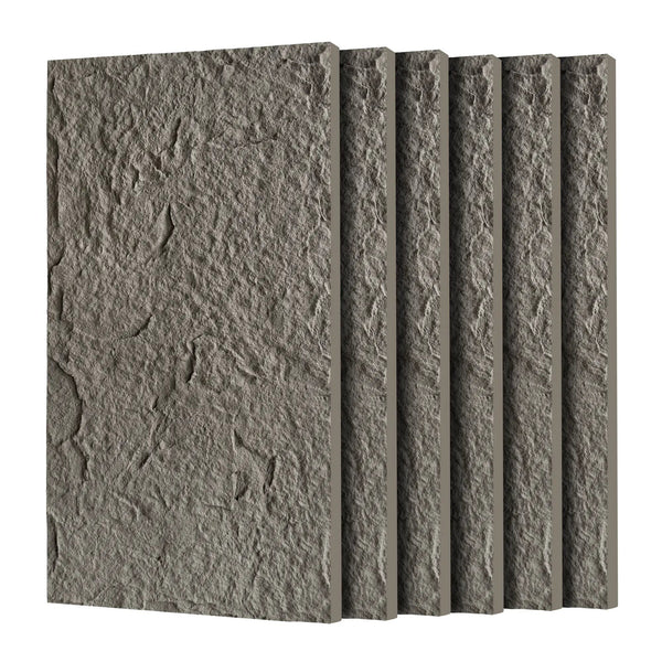 3D Faux Stone Wall Panels, 6 PCS PU Wainscoting Panel