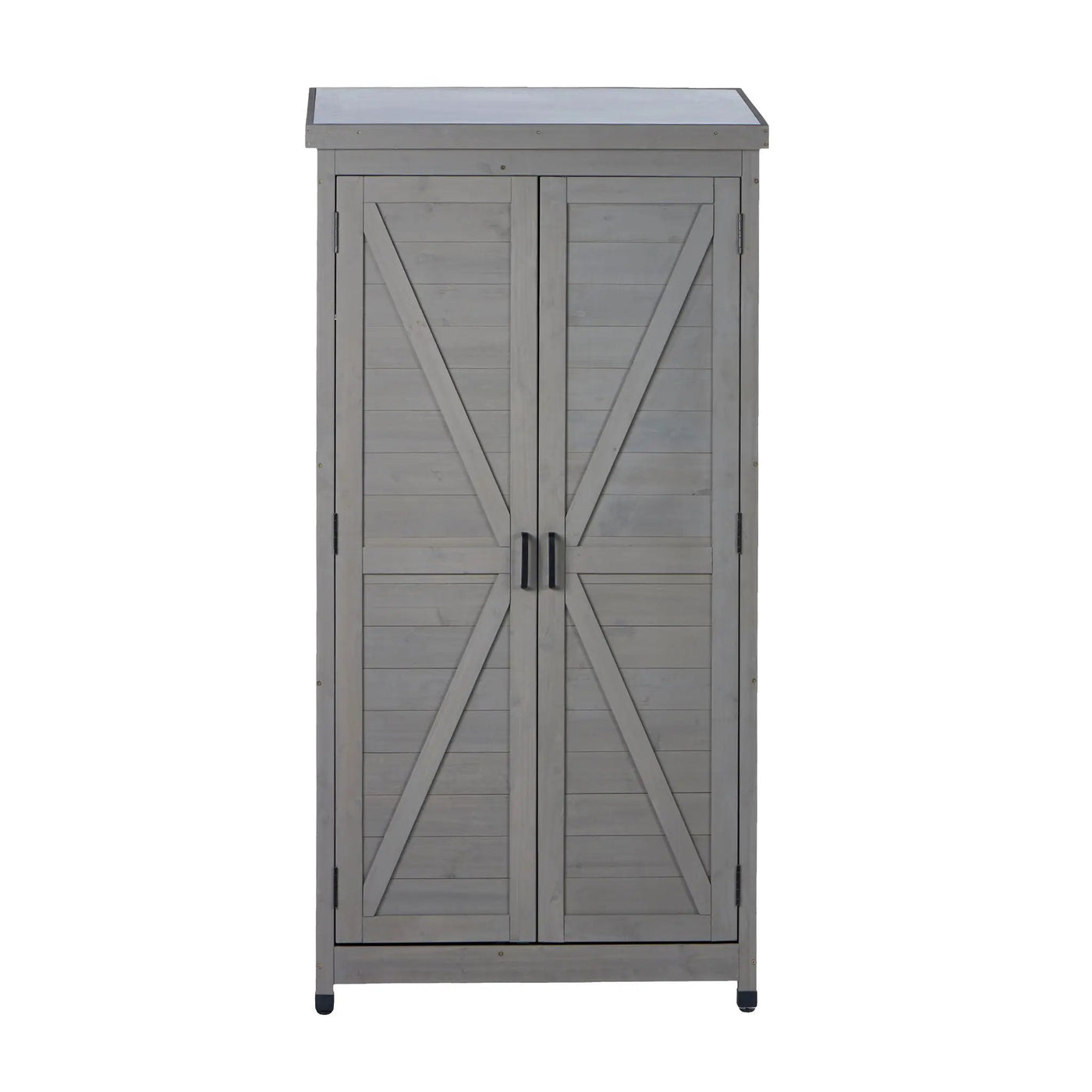 Outdoor Storage Shed With Vertical Tool Cabinet For Backyard by HouseOfZazla