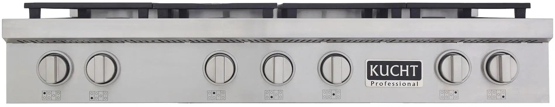 Kucht 48" Inch Gas Sealed Burner Rangetop, KFX489T-S by Farmhouse Kitchen and Bath