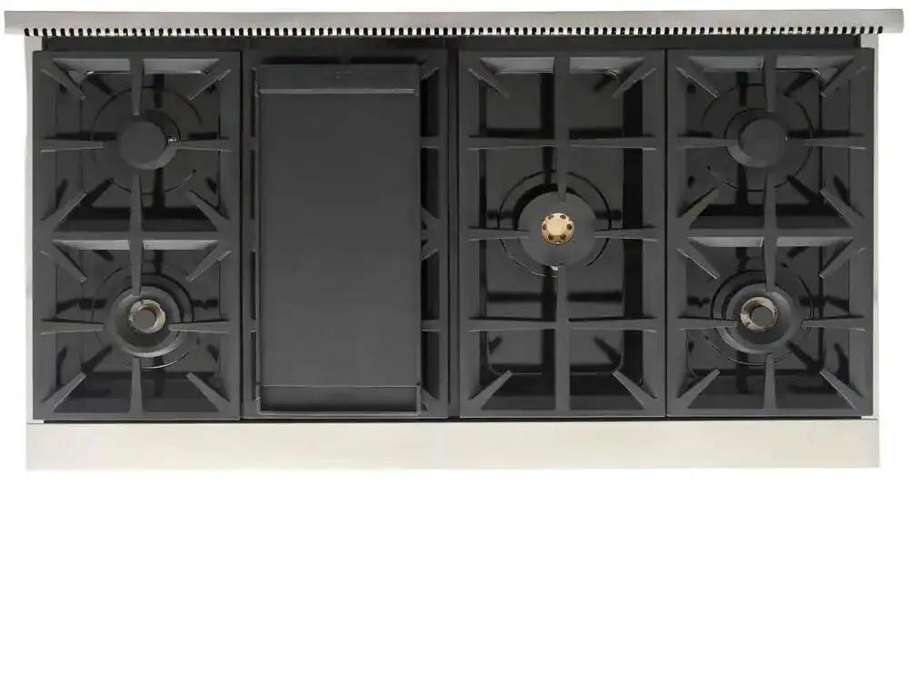 Kucht 48" Stainless Propane Cooktop, KFX489T/LP-S by Farmhouse Kitchen and Bath