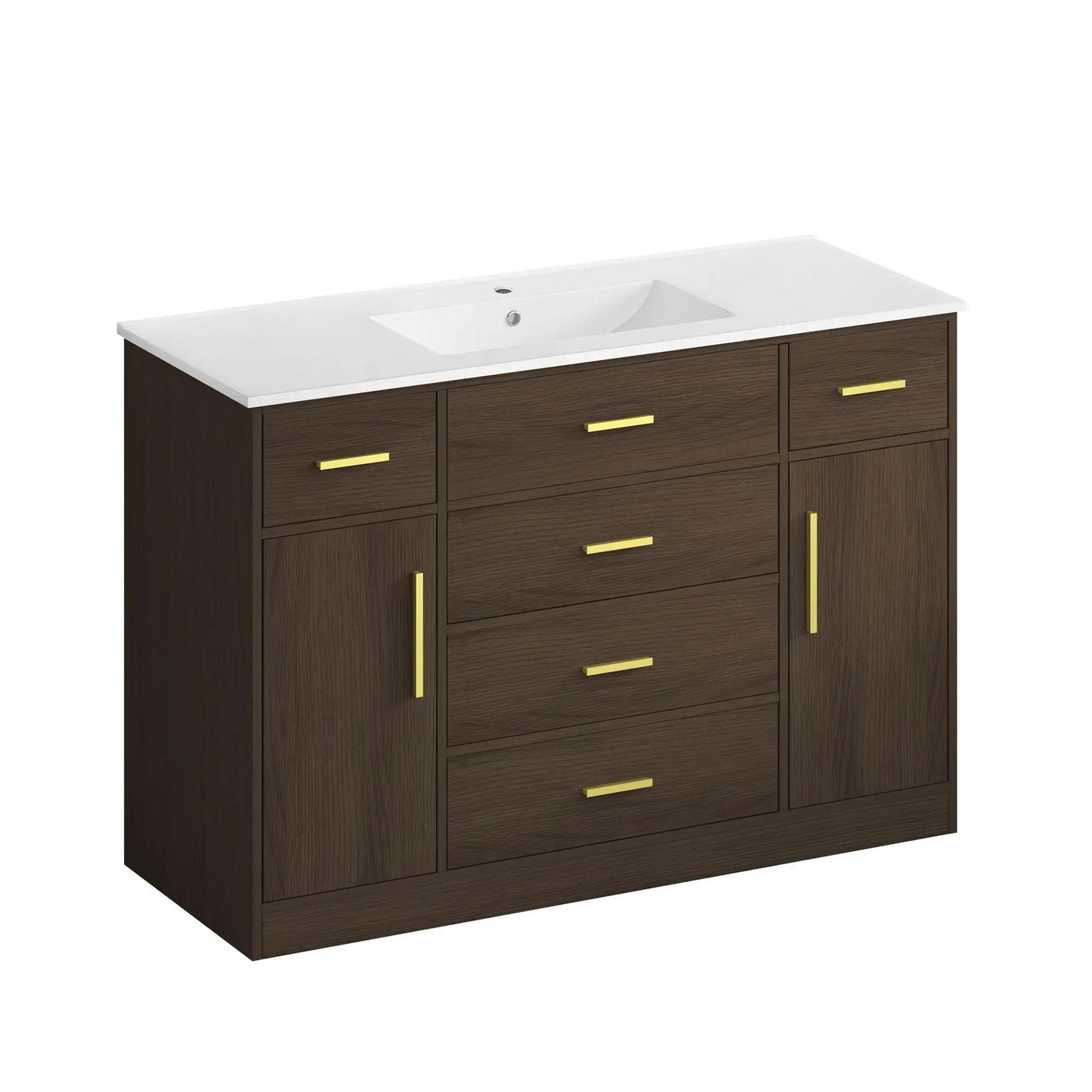 Bathroom Vanity With Abundant Storage 2 Soft Close Doors And 6 Drawers by HouseOfZazla