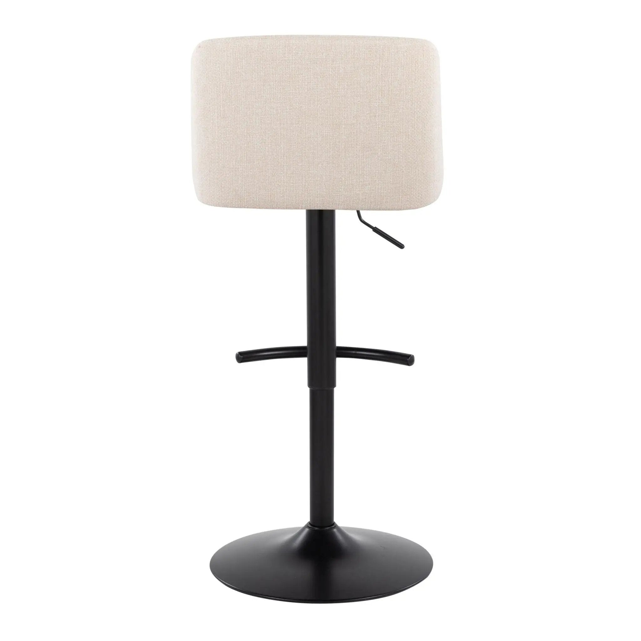 Toriano - Contemporary Adjustable Bar Stool With Rounded T Footrest (Set of 2) by Unique Piece Furniture