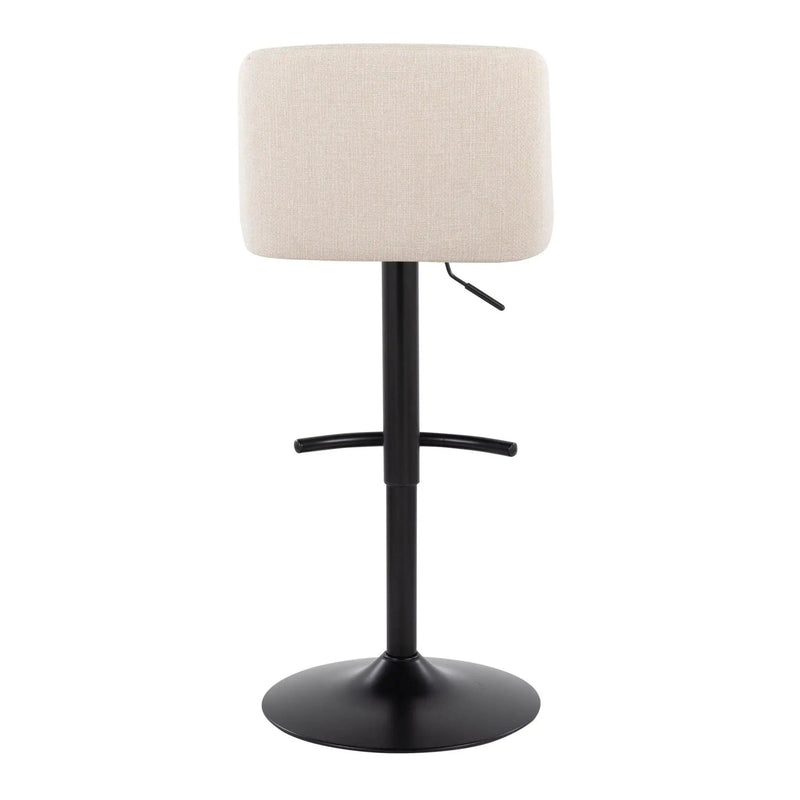 Toriano - Contemporary Adjustable Bar Stool With Rounded T Footrest (Set of 2) by Unique Piece Furniture