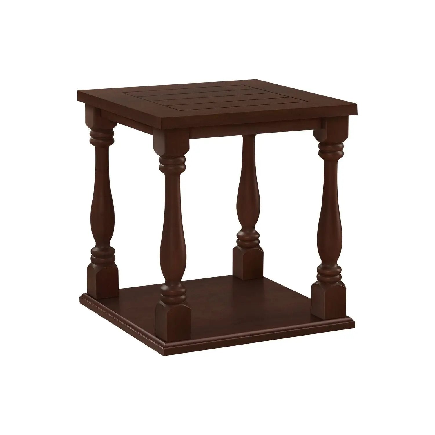 Accent Table, 2 Tier, Square, Traditional - Espresso by Unique Piece Furniture