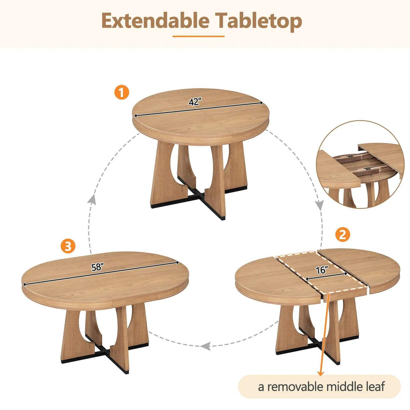 Round Dining Table Set For 4 With Chairs by Unique Piece Furniture