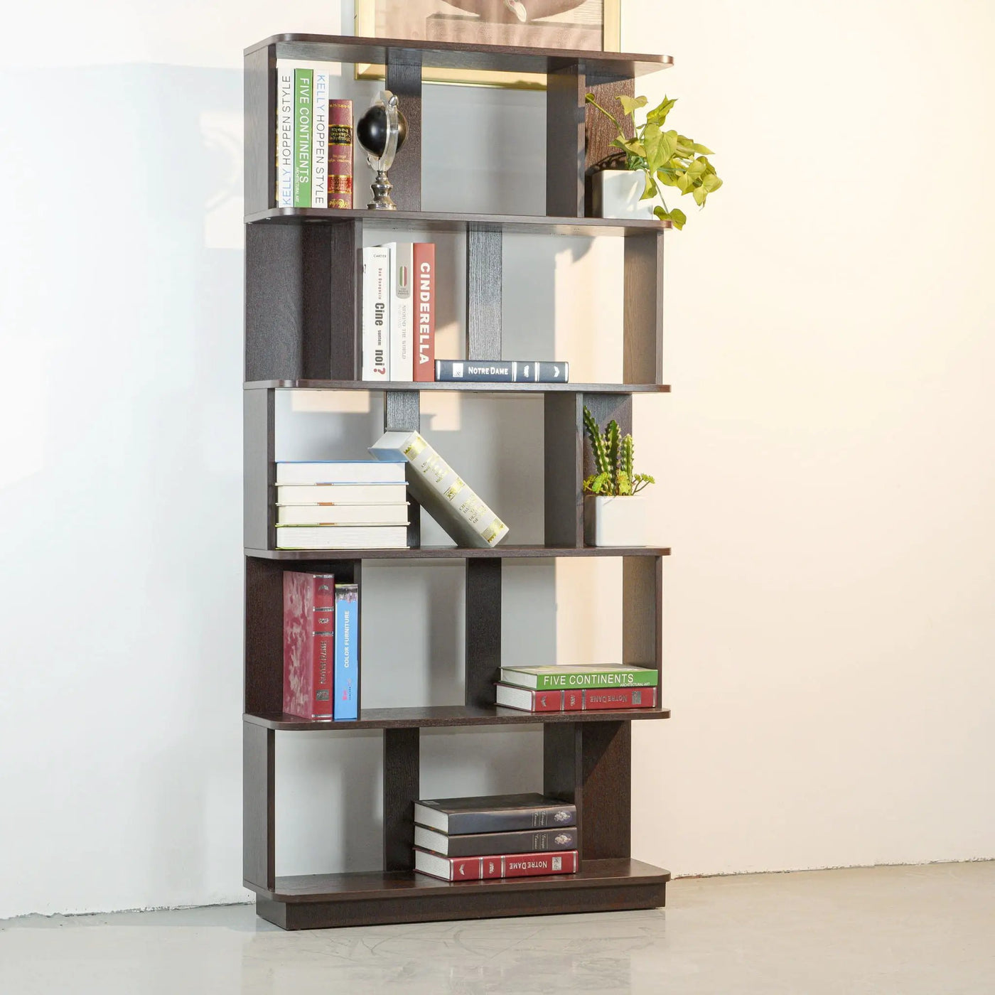 Modern 5 Tier Open Storage Bookcase by HouseOfZazla