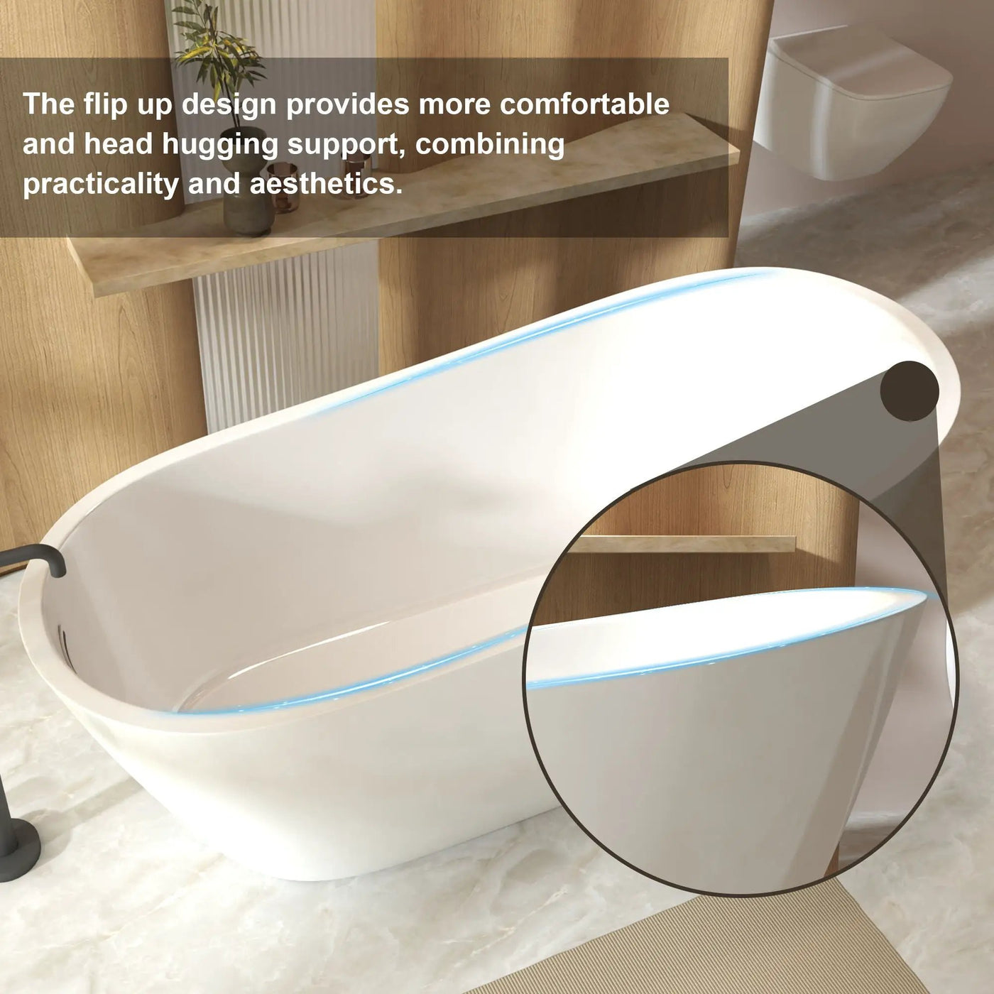 Special-Shaped Freestanding Slipper Bathtub, Overflow & Pop Up Drain by HouseOfZazla