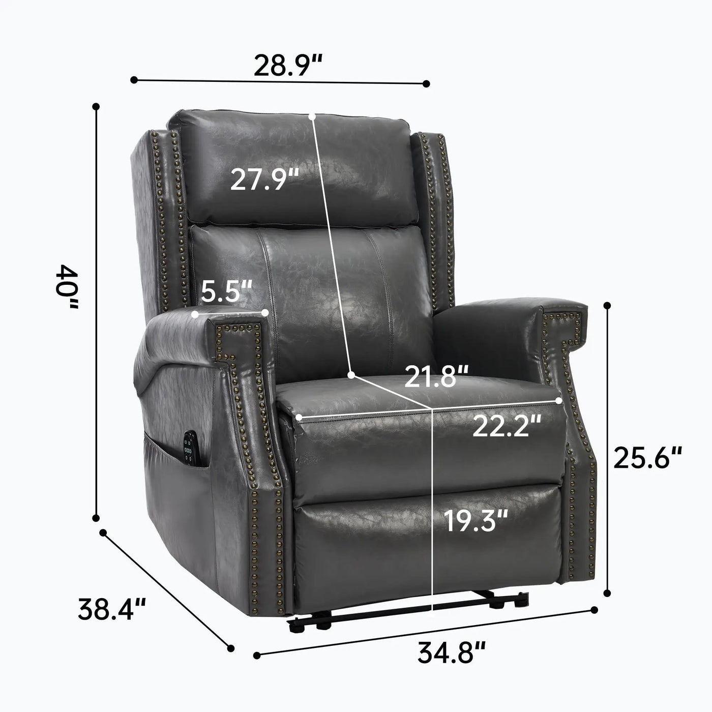 Manual Recliner Chair With Heavy Duty Motion Mechanism, 8 Vibrating Nodes And 3 Massage Modes For Living Room by HouseOfZazla