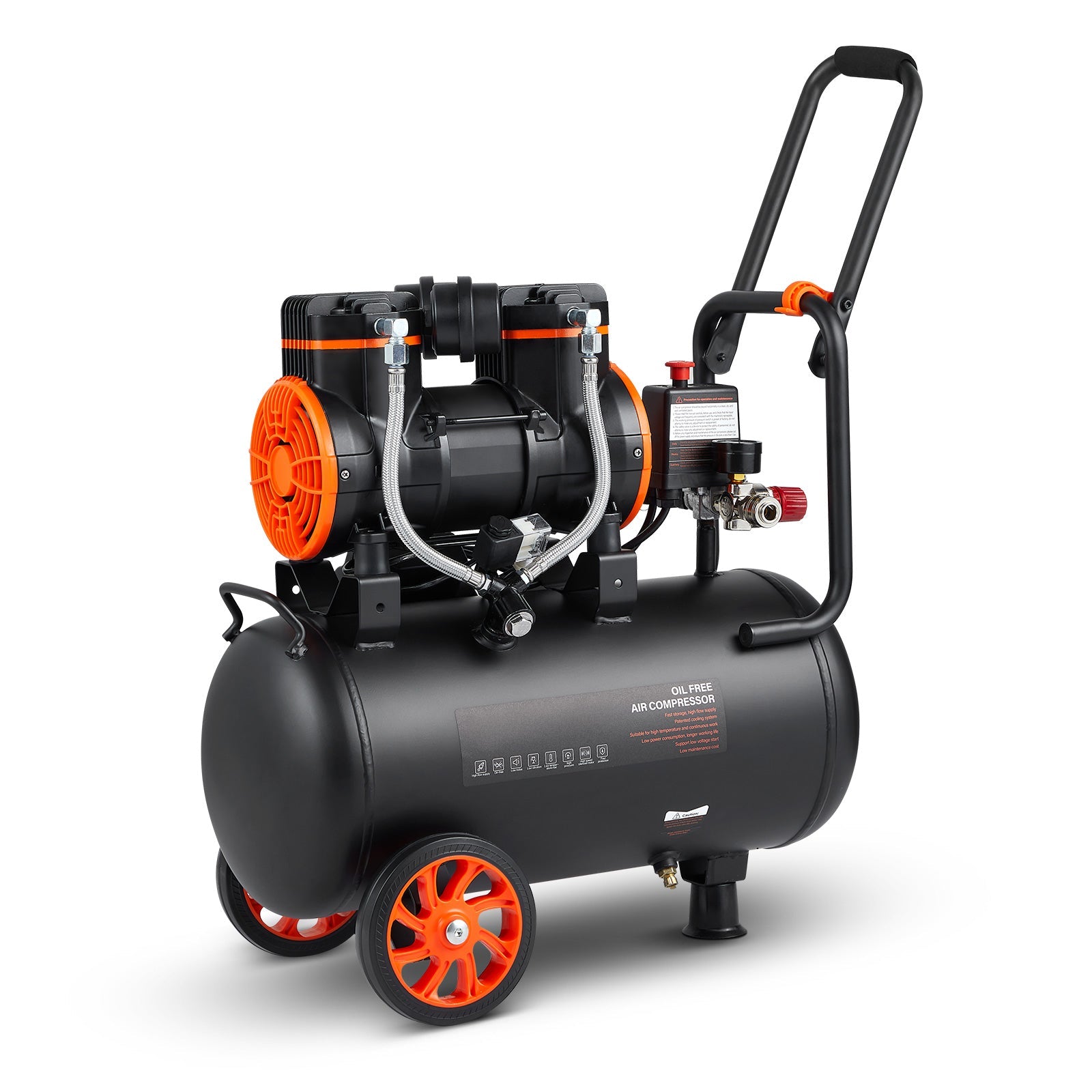 Air Compressor 6.3 Gallon 1450W 3.35 CFM@ 90PSI with Max. 116PSI Pressure by HouseOfZazla