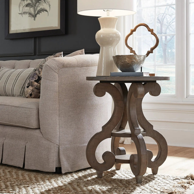 Tinley Park - Round Accent End Table - Dove Tail Gray by Unique Piece Furniture