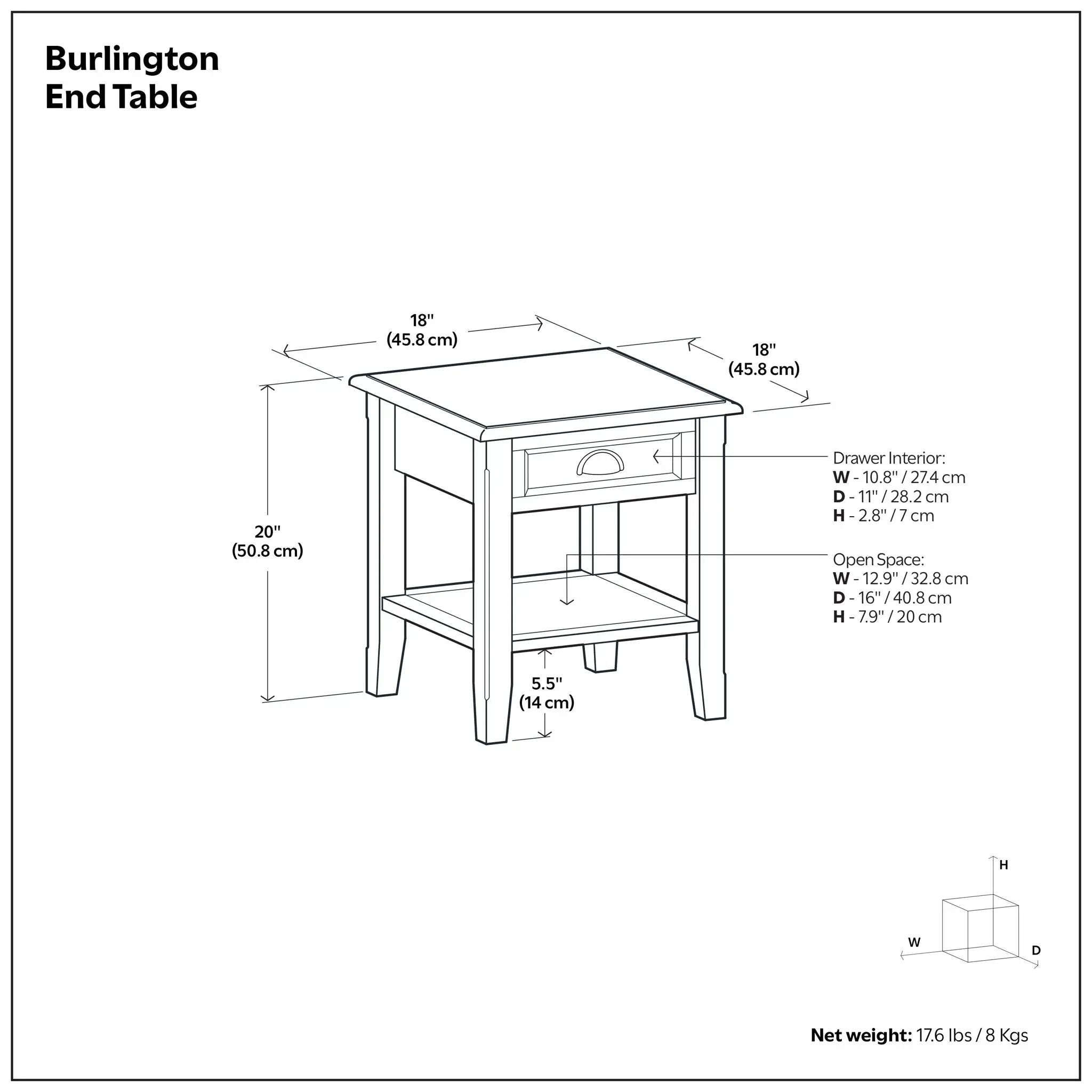 Burlington - End Table - Mahogany Brown by Unique Piece Furniture