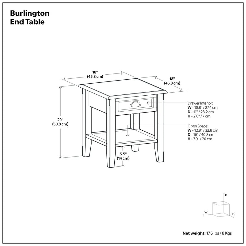 Burlington - End Table - Mahogany Brown by Unique Piece Furniture
