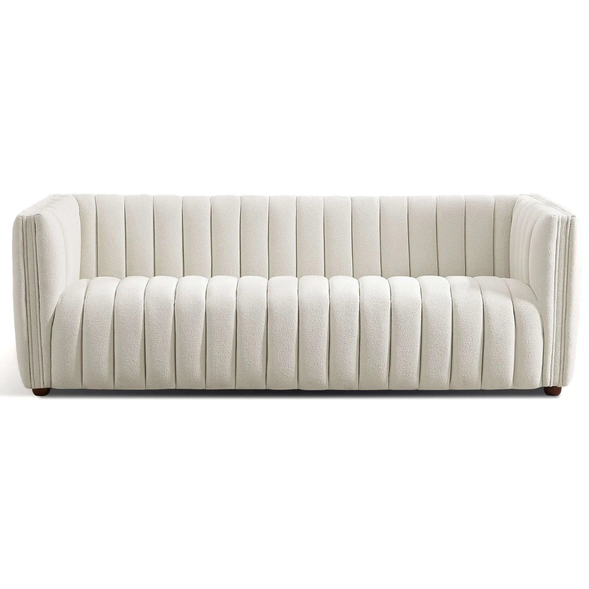 April - Mid-Century Modern Luxury Tight Back Boucle Couch by Unique Piece Furniture