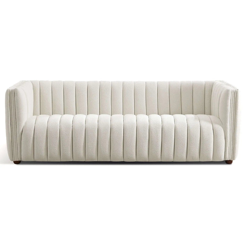 April - Mid-Century Modern Luxury Tight Back Boucle Couch by HouseOfZazla