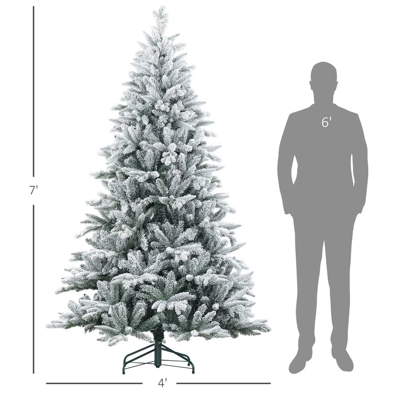 Hinged Xmas Tree - Artificial Flocked Christmas Tree by HouseOfZazla