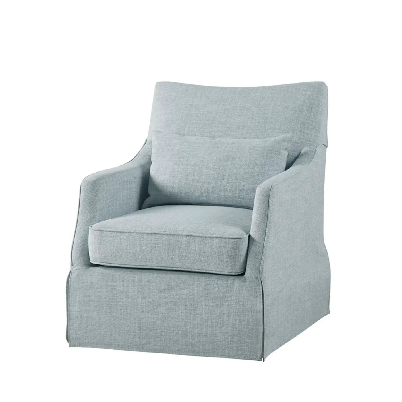 Traditional Design London Skirted Swivel Chair by HouseOfZazla