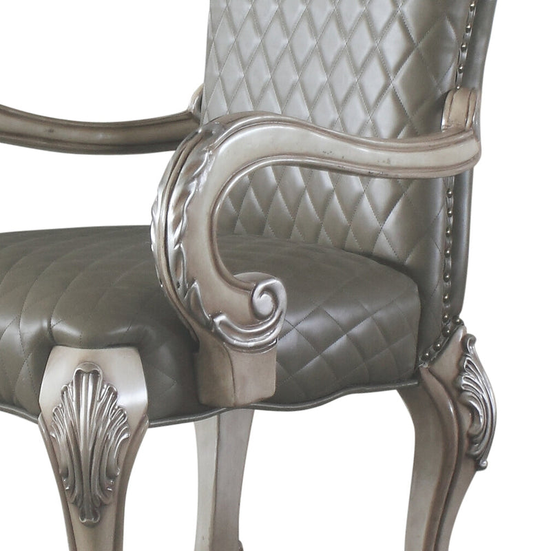 Dresden Synthetic Leather & Vintage Bone Dining Chair by HouseOfZazla