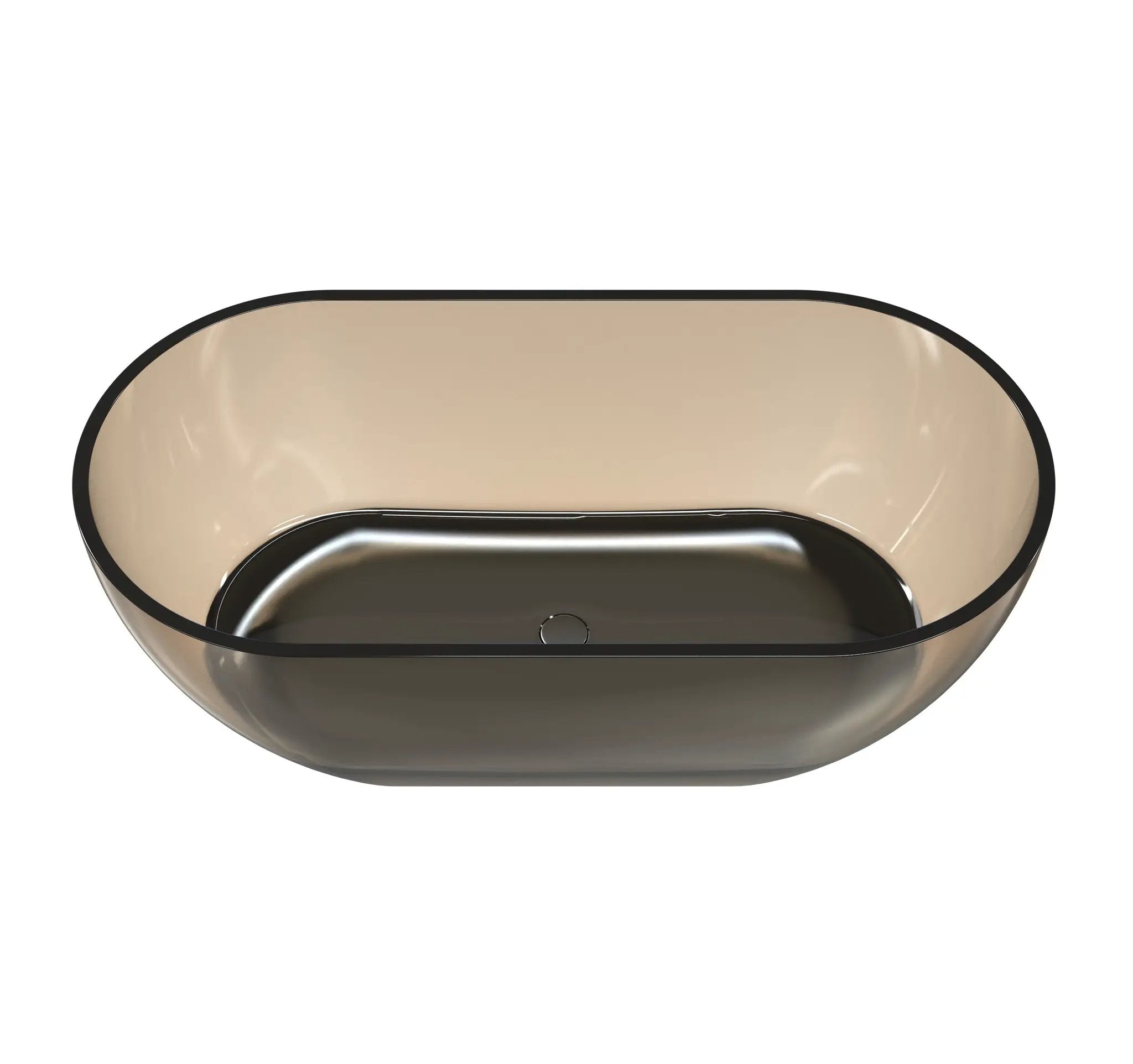 59 Inch Small-Size Resin Oval Freestanding Bathtub by HouseOfZazla