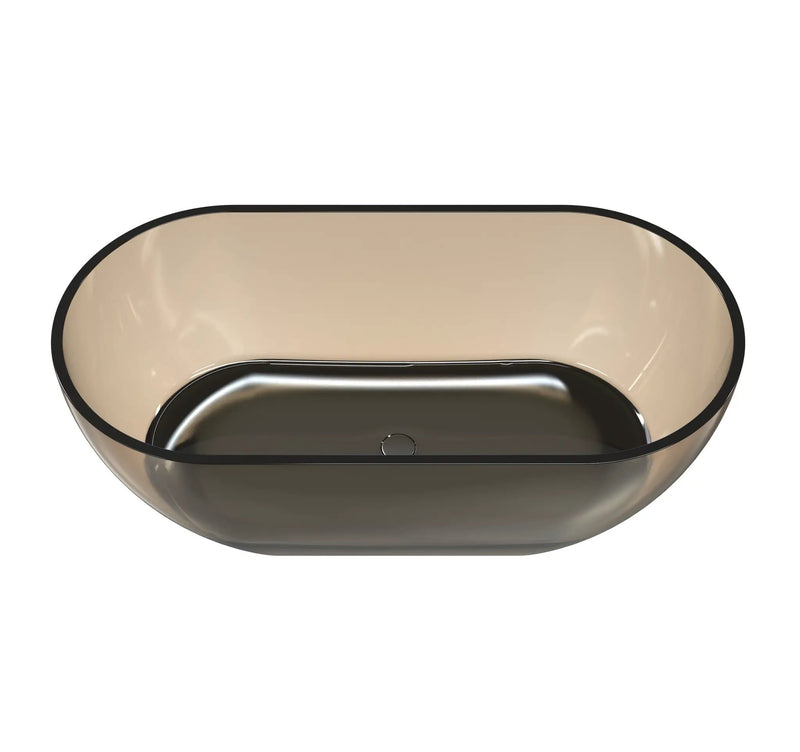 59 Inch Small-Size Resin Oval Freestanding Bathtub by HouseOfZazla