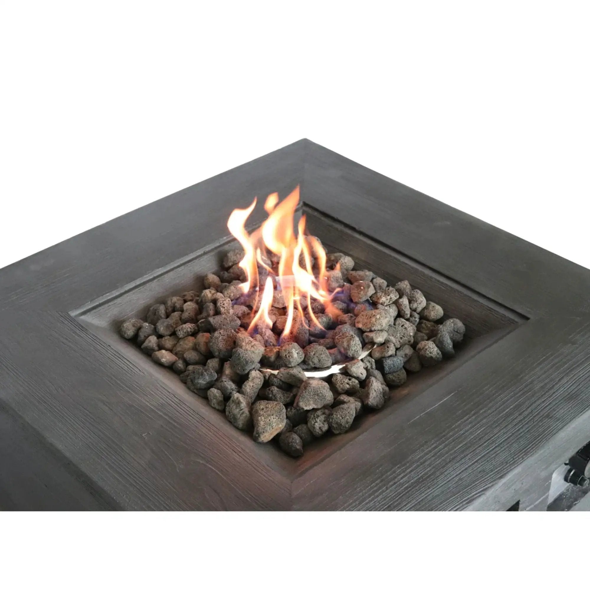 Fiber Reinforced Propane / Natural Gas, Fire Pit Table - Charcoal by Unique Piece Furniture