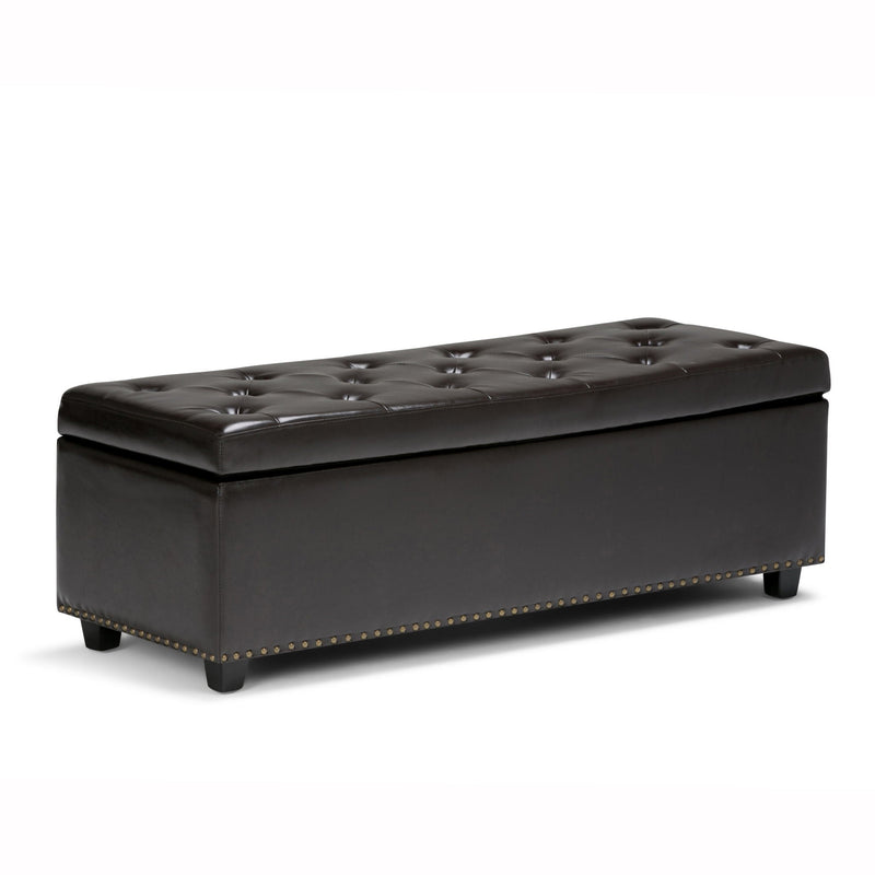 Hamilton - Storage Ottoman - Coffee Brown by HouseOfZazla