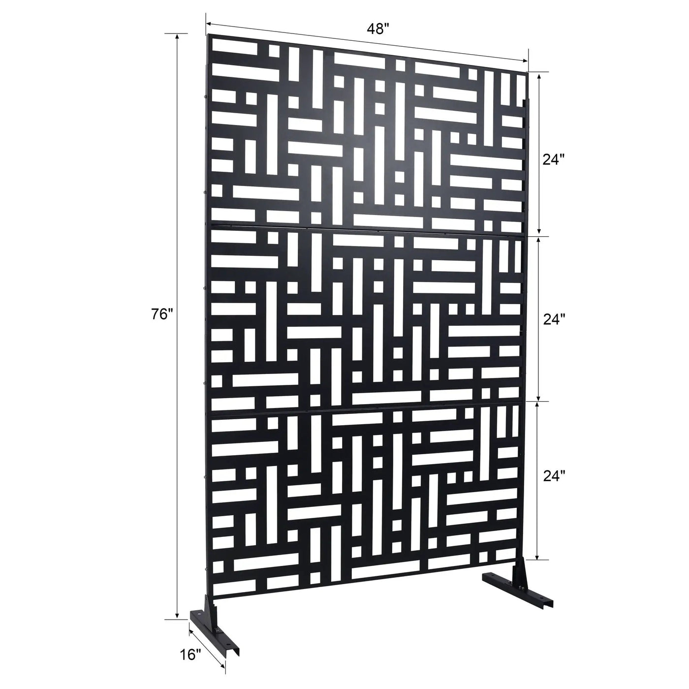 Decorative Freestanding Metal Privacy Screen For Indoor & Outdoor Use by HouseOfZazla