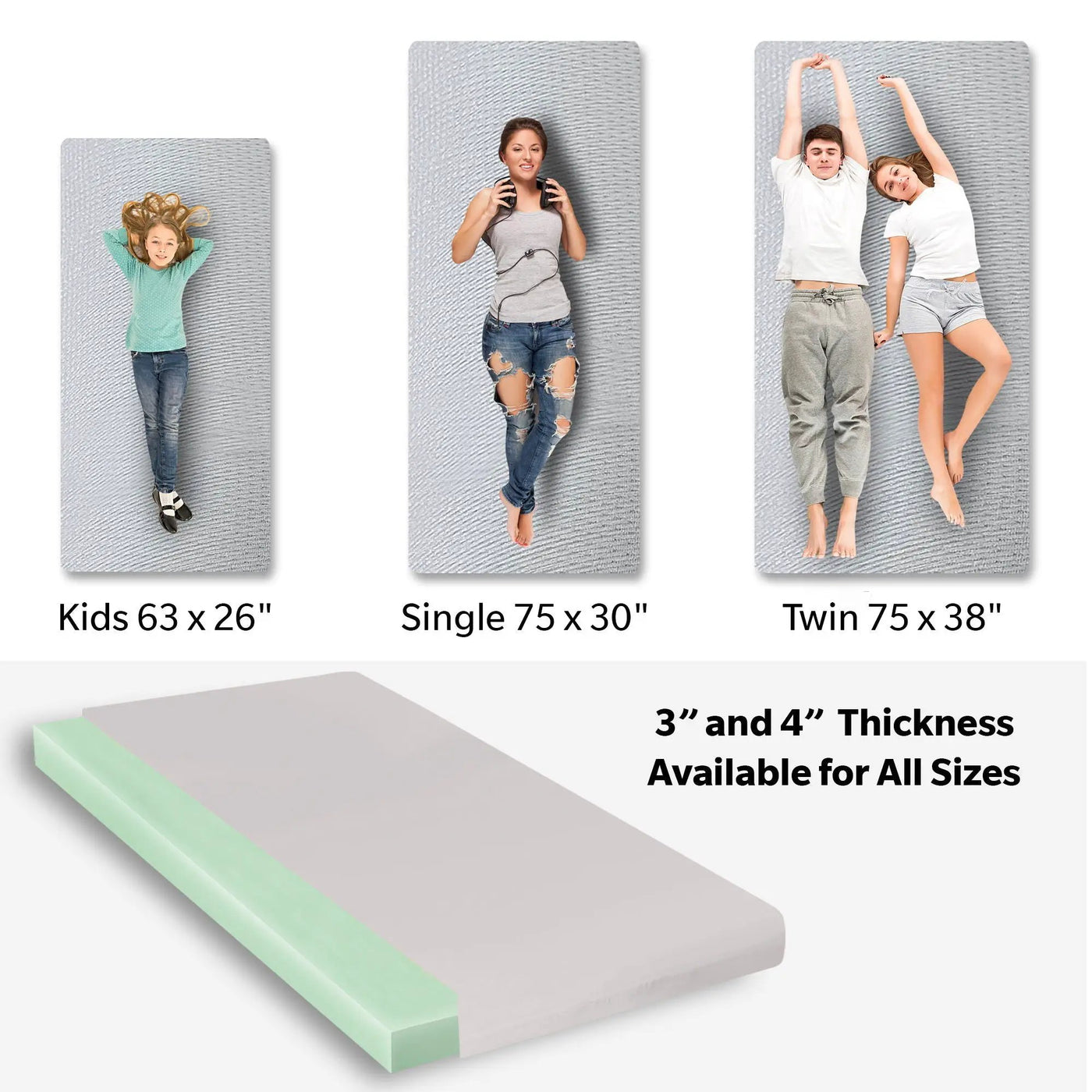 Memory Foam Camping Mattress, Portable Comfort With Water Resistant Cover by HouseOfZazla